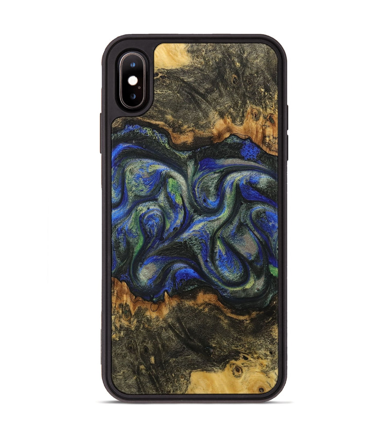 iPhone Xs Max Wood+Resin Phone Case - Marian (Green, 716841)