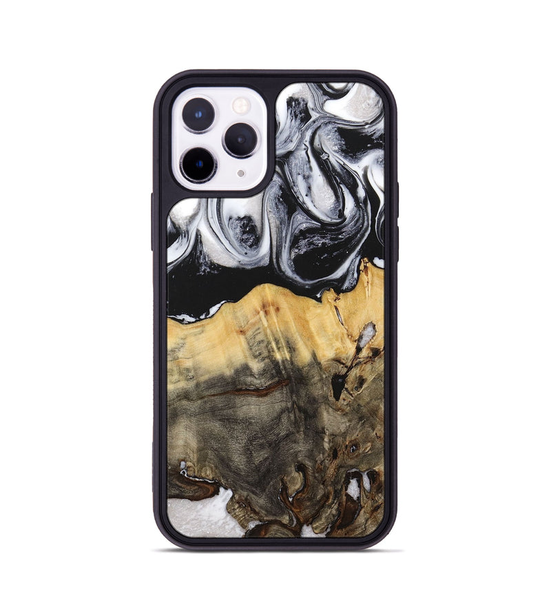 iPhone 11 Pro Wood+Resin Phone Case - Jayla (Black & White, 716854)