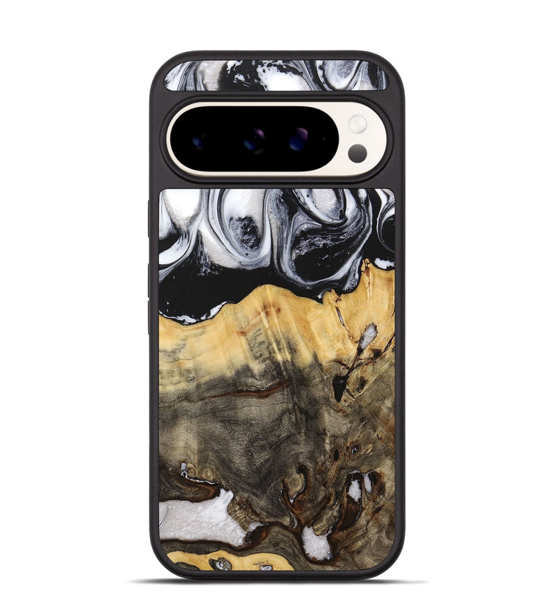 Pixel 9 Pro Wood+Resin Phone Case - Jayla (Black & White, 716854)