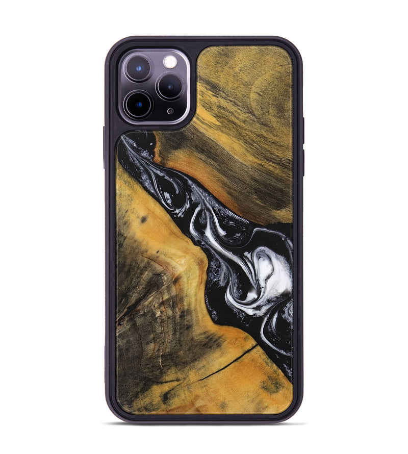 iPhone 11 Pro Max Wood+Resin Phone Case - Braylon (Black & White, 716856)