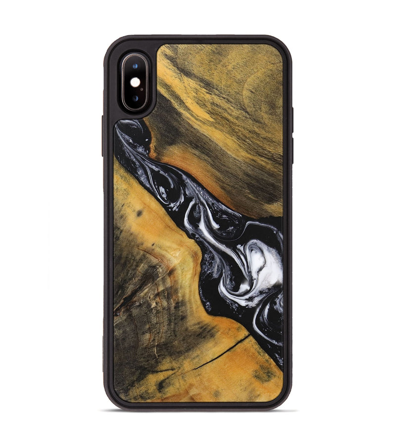 iPhone Xs Max Wood+Resin Phone Case - Braylon (Black & White, 716856)