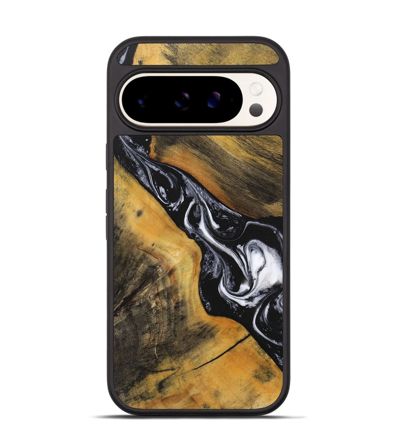 Pixel 9 Pro Wood+Resin Phone Case - Braylon (Black & White, 716856)