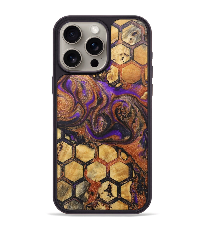 iPhone 15 Pro Max Wood+Resin Phone Case - Clarence (Pattern, 716927)