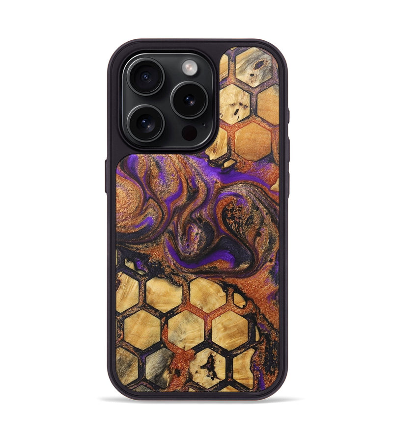 iPhone 15 Pro Wood+Resin Phone Case - Clarence (Pattern, 716927)