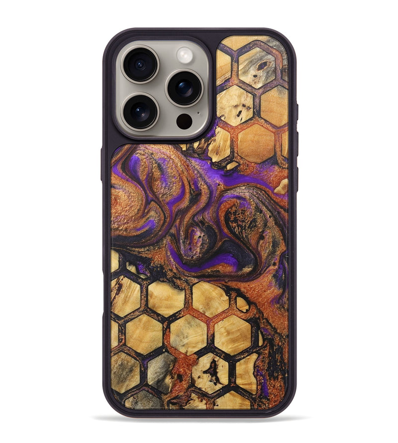 iPhone 16 Pro Max Wood+Resin Phone Case - Clarence (Pattern, 716927)