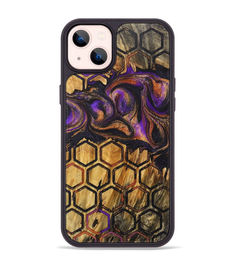 iPhone 14 Plus Wood+Resin Phone Case - Tyrese (Pattern, 716928)