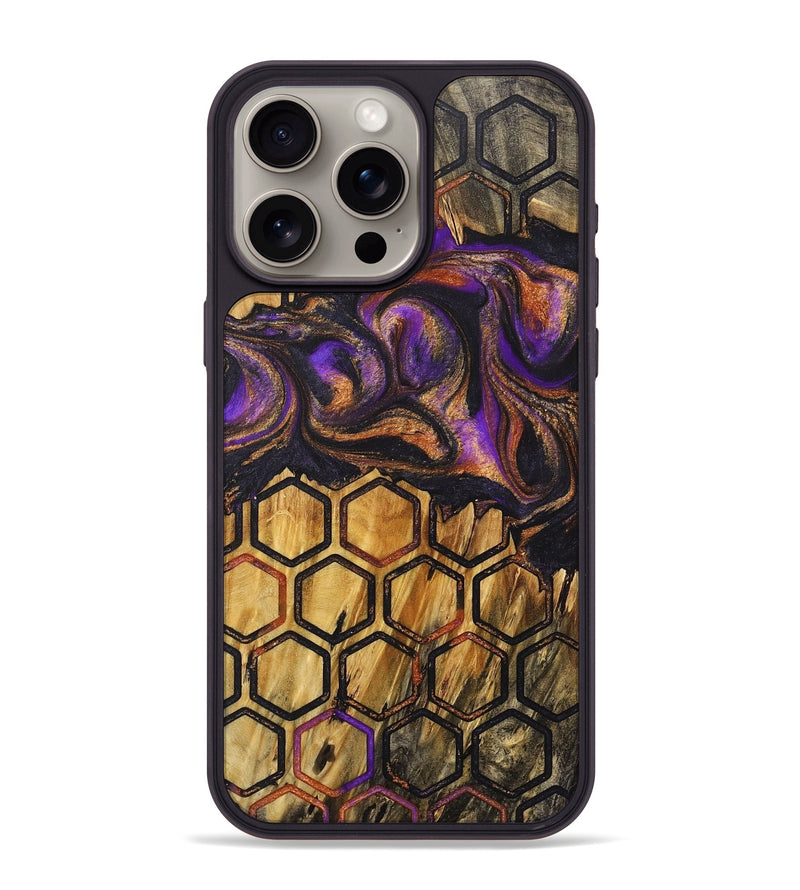 iPhone 15 Pro Max Wood+Resin Phone Case - Tyrese (Pattern, 716928)