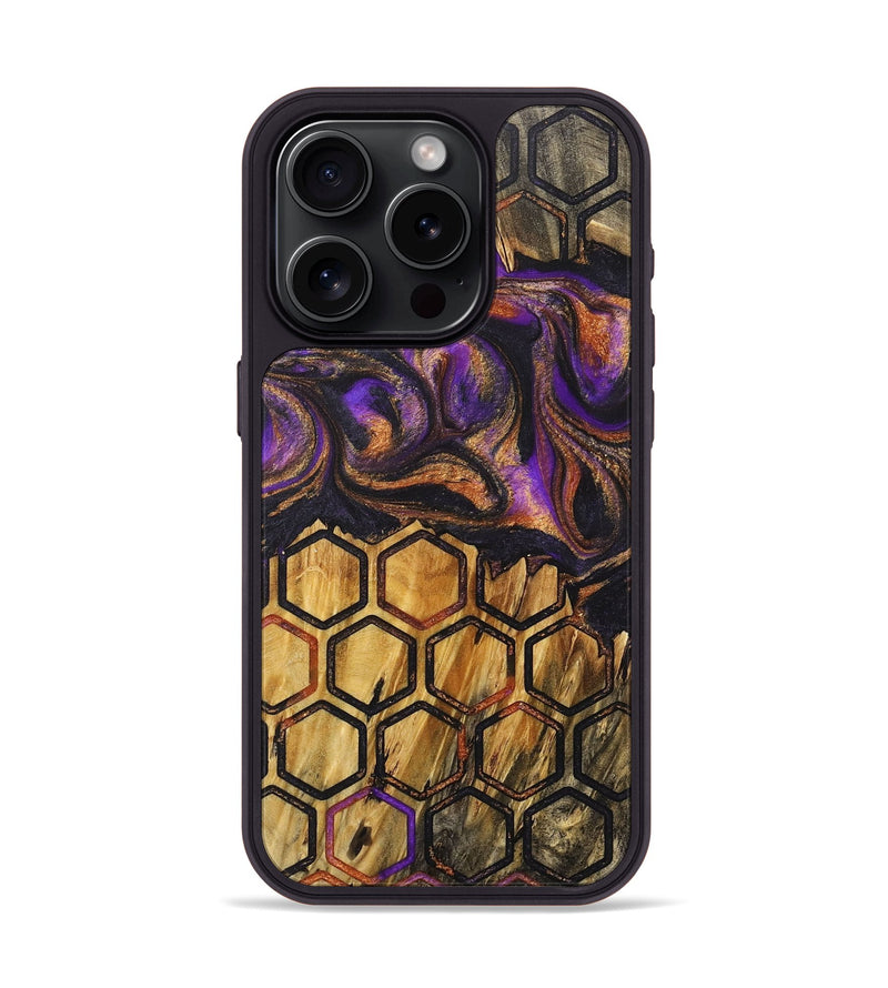 iPhone 15 Pro Wood+Resin Phone Case - Tyrese (Pattern, 716928)