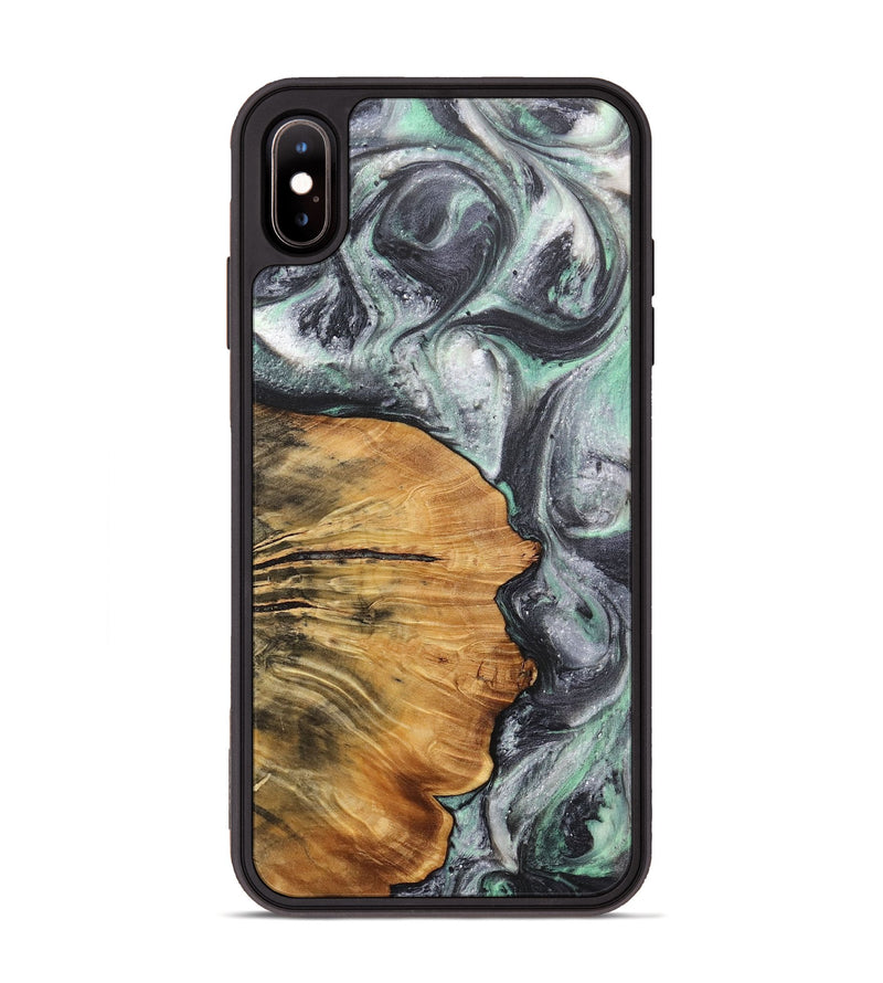 iPhone Xs Max Wood+Resin Phone Case - Wesley (Black & White, 716944)