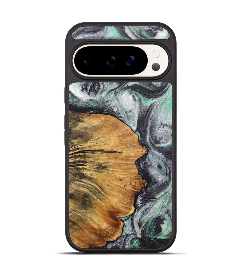 Pixel 9 Wood+Resin Phone Case - Wesley (Black & White, 716944)