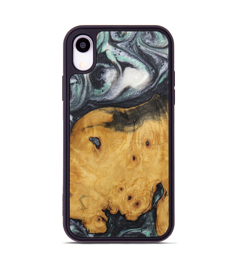 iPhone Xr Wood+Resin Phone Case - Lindsey (Black & White, 716946)