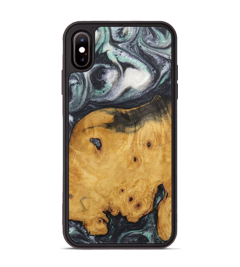 iPhone Xs Max Wood+Resin Phone Case - Lindsey (Black & White, 716946)