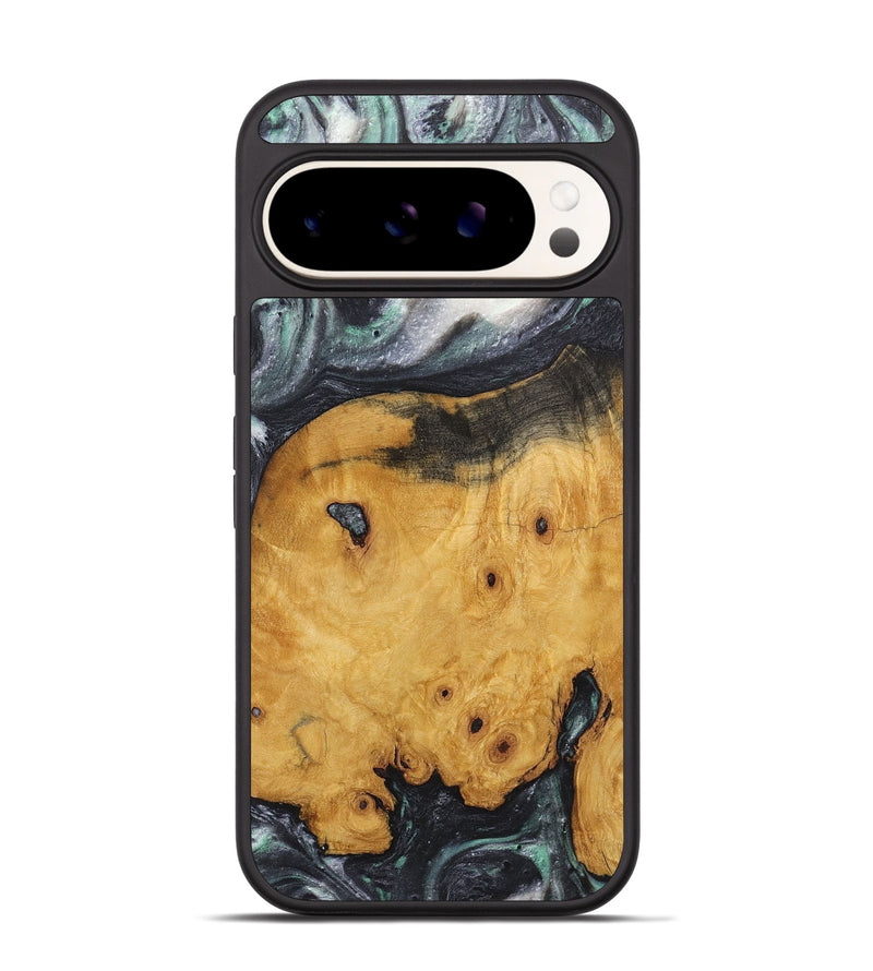 Pixel 9 Wood+Resin Phone Case - Lindsey (Black & White, 716946)