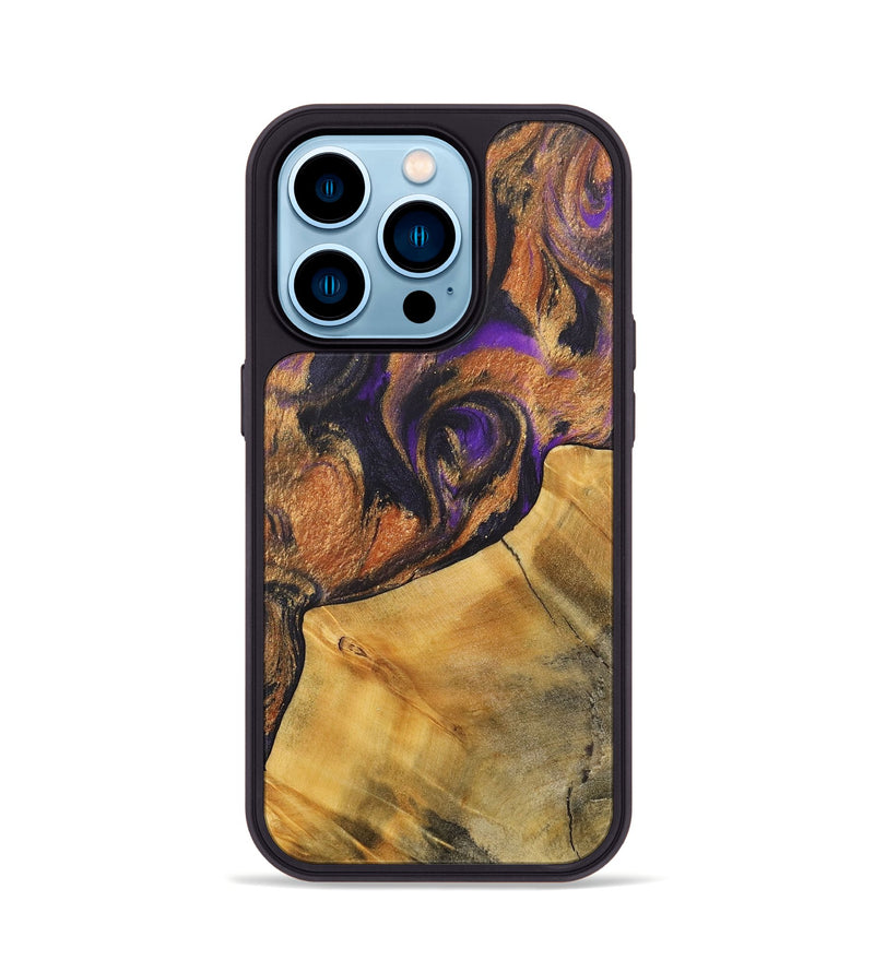 iPhone 14 Pro Wood+Resin Phone Case - Ora (Purple, 716953)