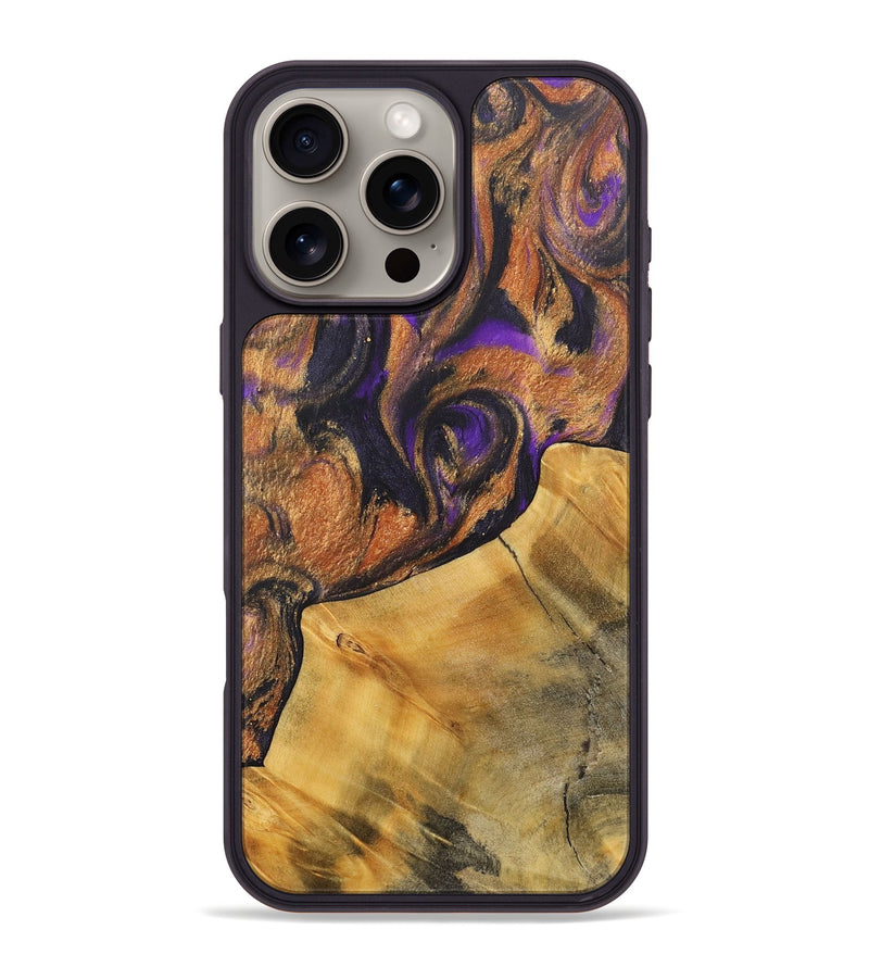 iPhone 16 Pro Max Wood+Resin Phone Case - Ora (Purple, 716953)