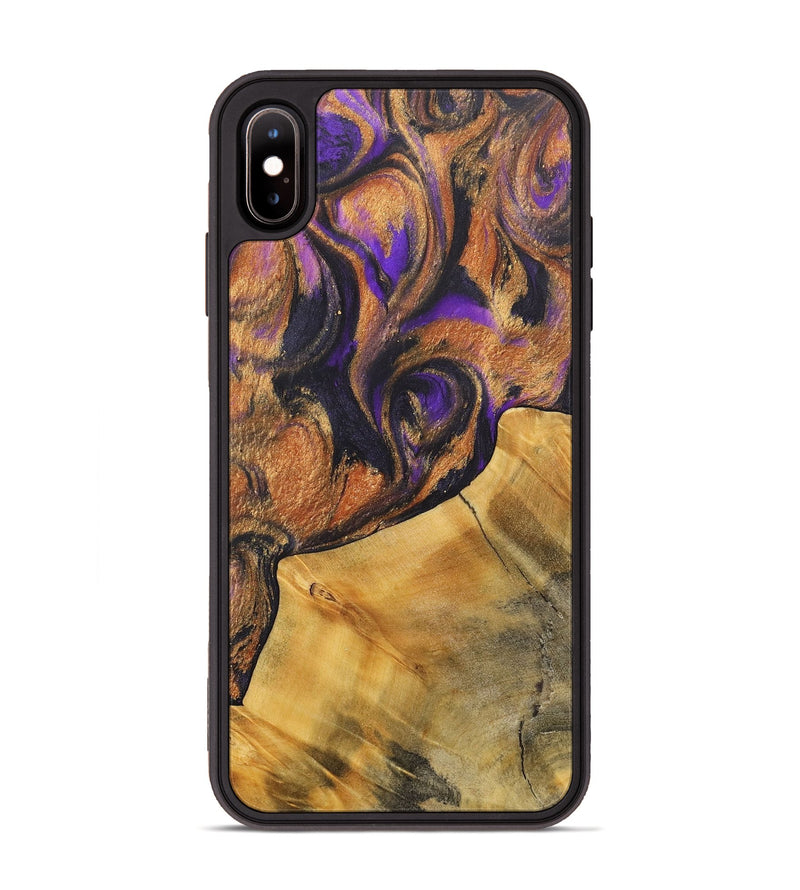 iPhone Xs Max Wood+Resin Phone Case - Ora (Purple, 716953)