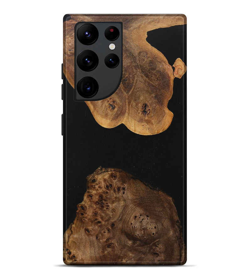 Galaxy S22 Ultra Wood+Resin Live Edge Phone Case - Adrienne (Pure Black, 717030)