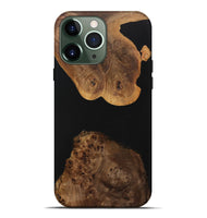 iPhone 13 Pro Max Wood+Resin Live Edge Phone Case - Adrienne (Pure Black, 717030)