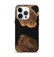 iPhone 15 Pro Wood+Resin Live Edge Phone Case - Adrienne (Pure Black, 717030)