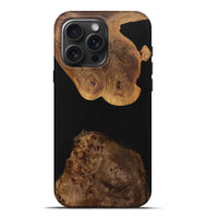 iPhone 16 Pro Max Wood+Resin Live Edge Phone Case - Adrienne (Pure Black, 717030)