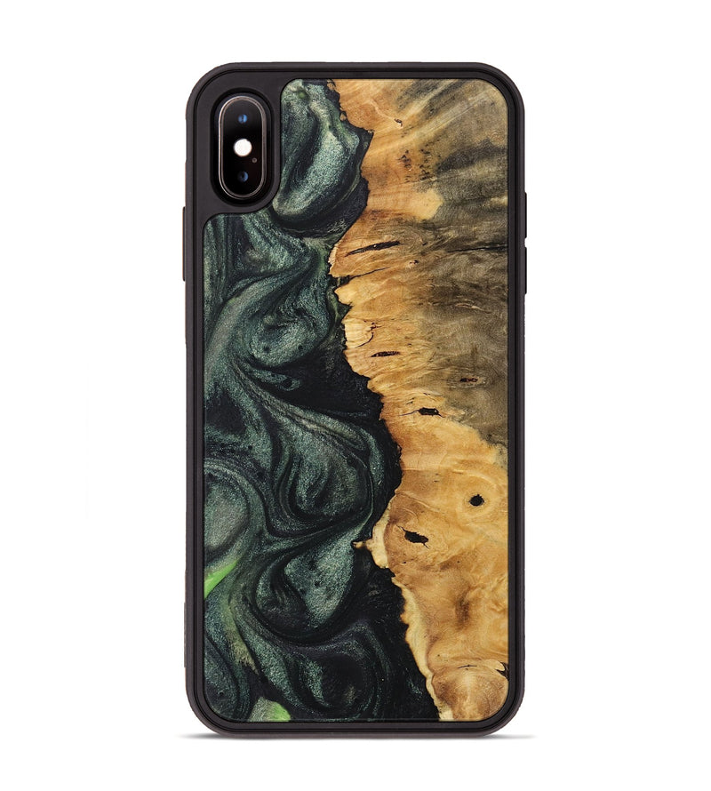 iPhone Xs Max Wood+Resin Phone Case - Dexter (Green, 717064)