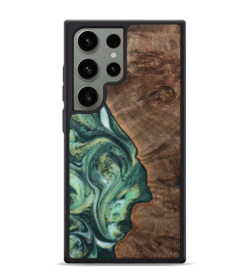 Galaxy S24 Ultra Wood+Resin Phone Case - Juliette (Green, 717069)