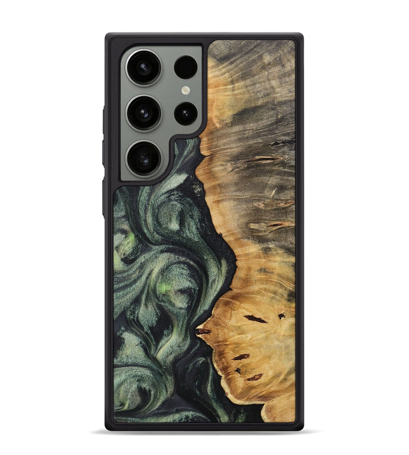 Galaxy S24 Ultra Wood+Resin Phone Case - Lora (Green, 717091)