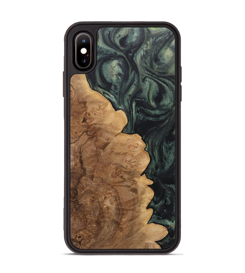 iPhone Xs Max Wood+Resin Phone Case - Mckenzie (Green, 717100)