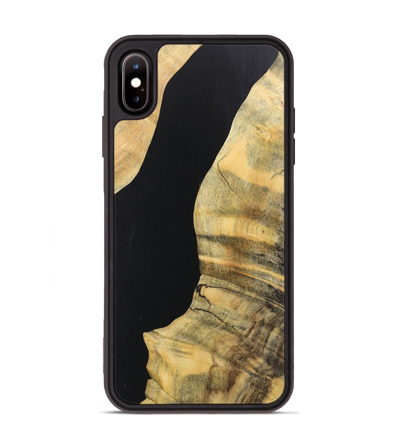 iPhone Xs Max Wood+Resin Phone Case - Carmen (Pure Black, 717109)