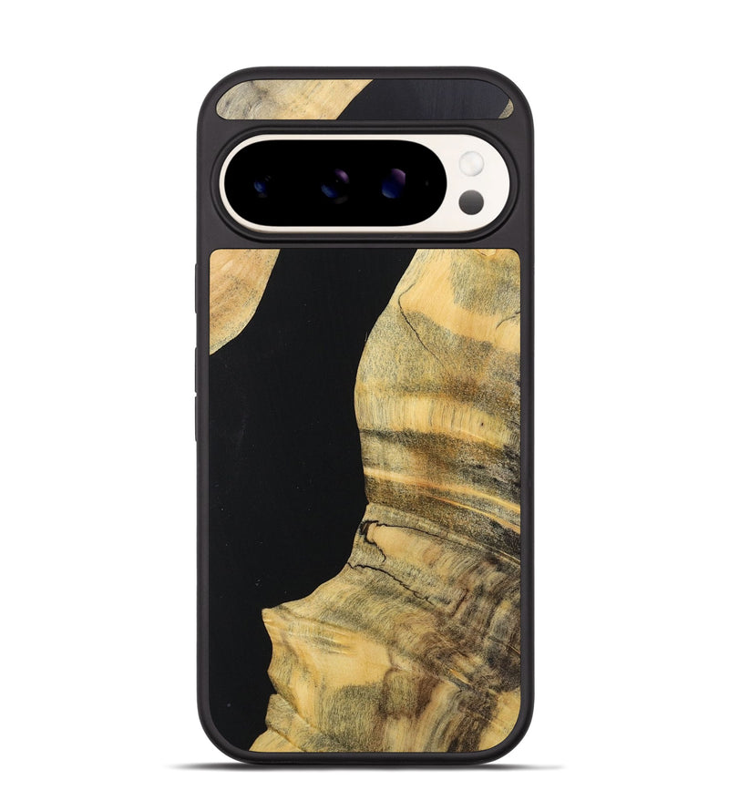 Pixel 9 Wood+Resin Phone Case - Carmen (Pure Black, 717109)