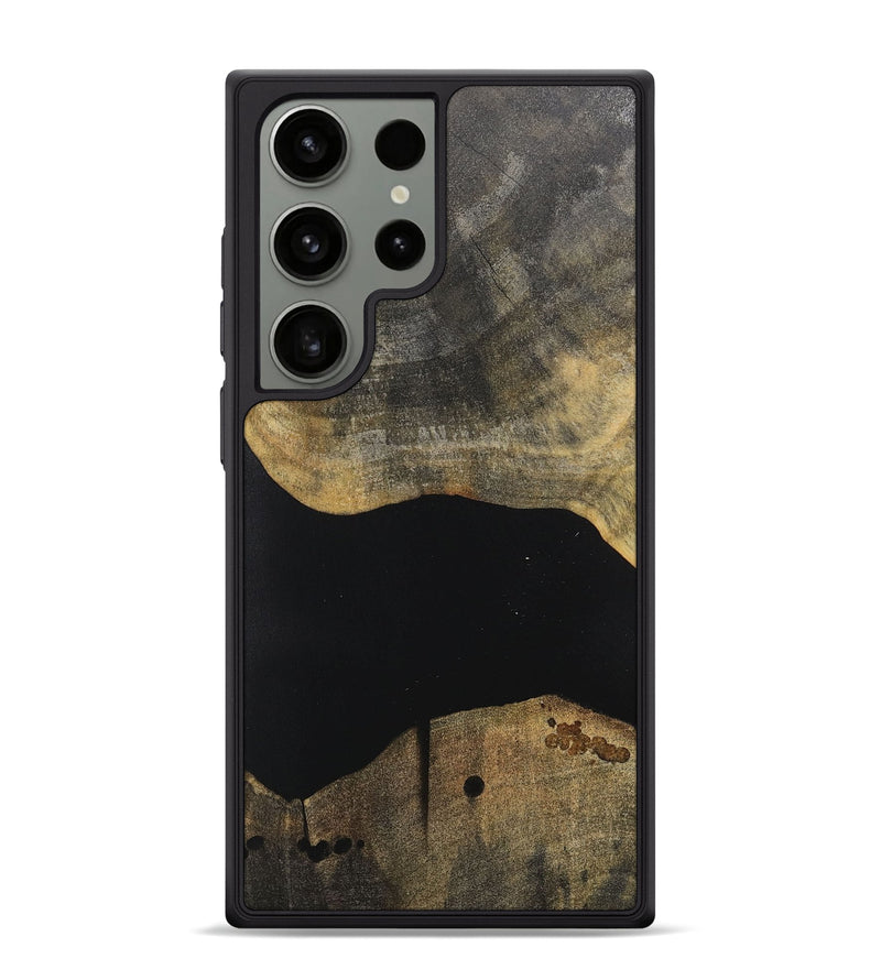 Galaxy S24 Ultra Wood+Resin Phone Case - Mikaela (Pure Black, 717111)