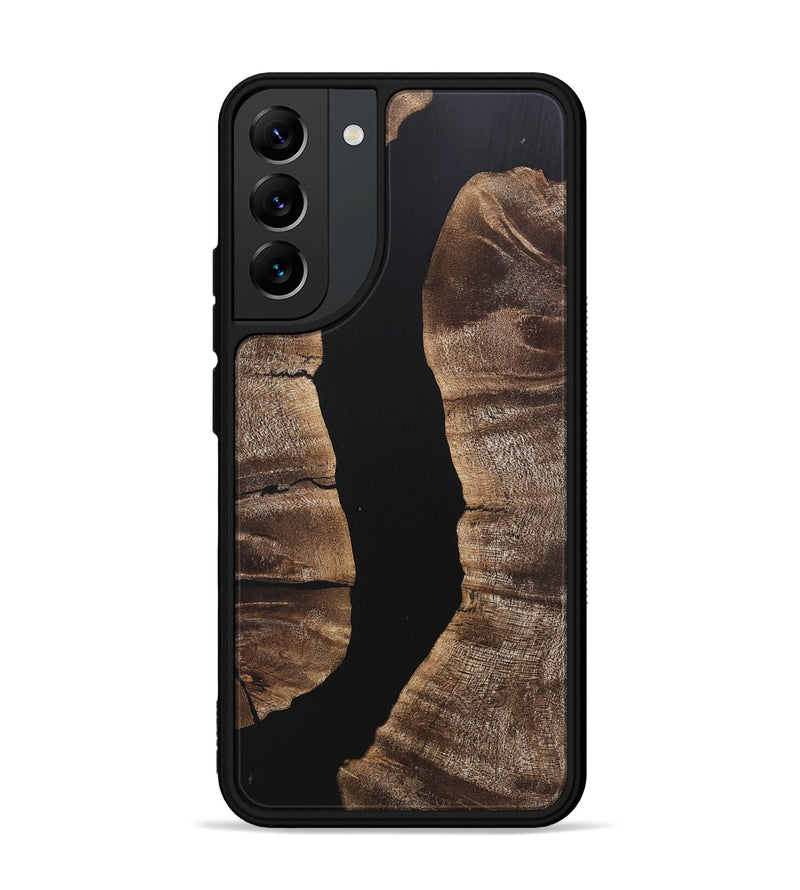 Galaxy S22 Plus Wood+Resin Phone Case - Bethany (Pure Black, 717113)