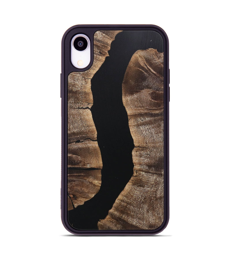 iPhone Xr Wood+Resin Phone Case - Bethany (Pure Black, 717113)