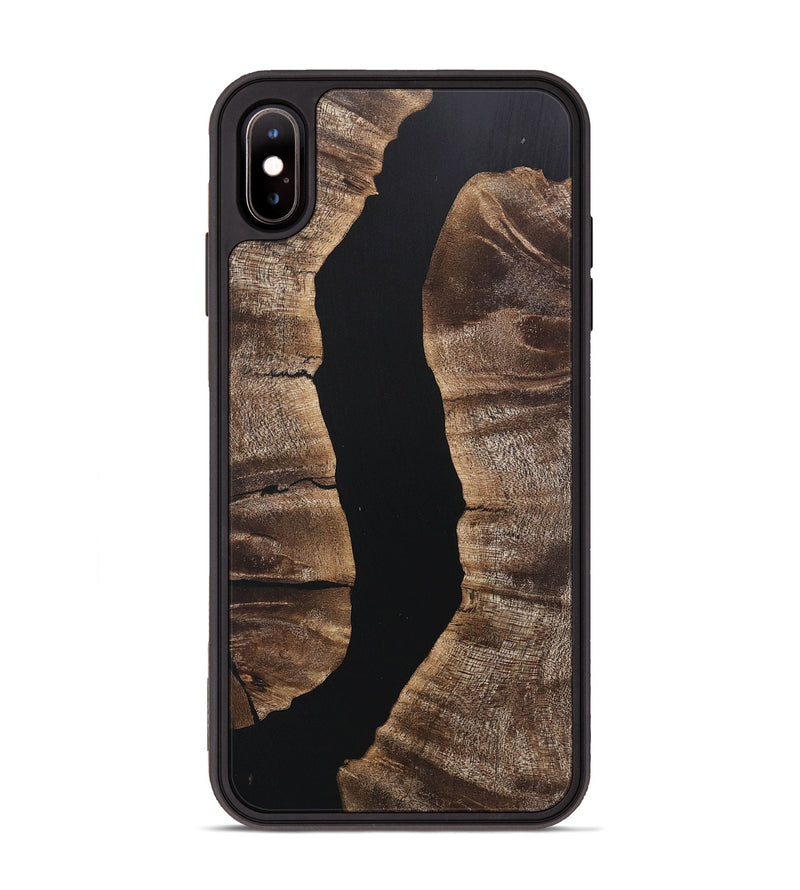 iPhone Xs Max Wood+Resin Phone Case - Bethany (Pure Black, 717113)