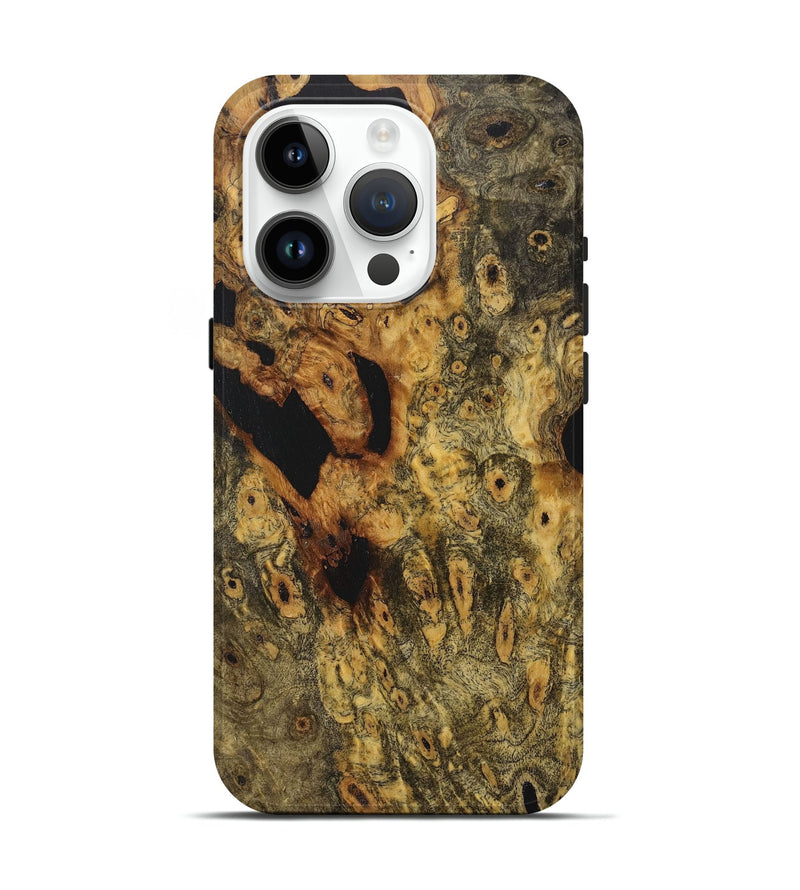 iPhone 15 Pro Wood+Resin Live Edge Phone Case - Arabella (Wood Burl, 717234)