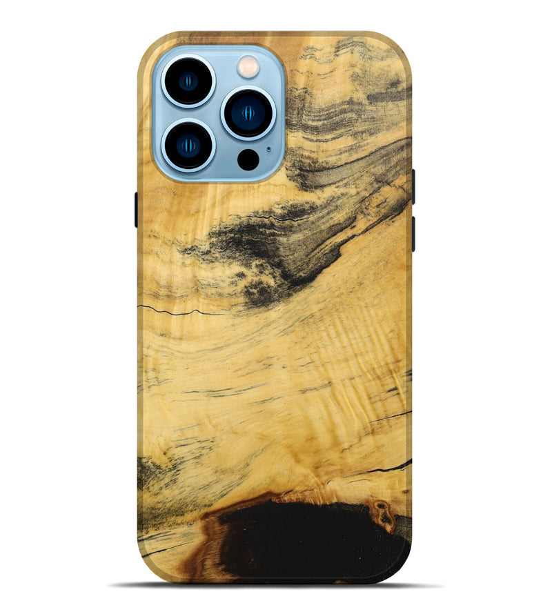 iPhone 14 Pro Max Wood+Resin Live Edge Phone Case - Latasha (Wood Burl, 717235)