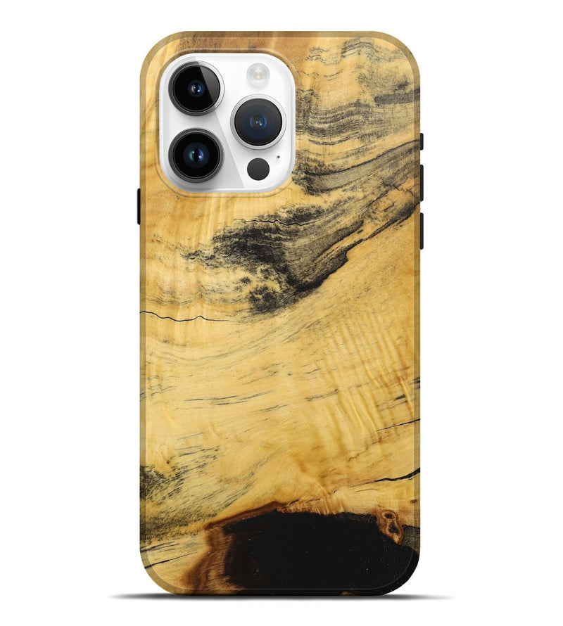 iPhone 15 Pro Max Wood+Resin Live Edge Phone Case - Latasha (Wood Burl, 717235)