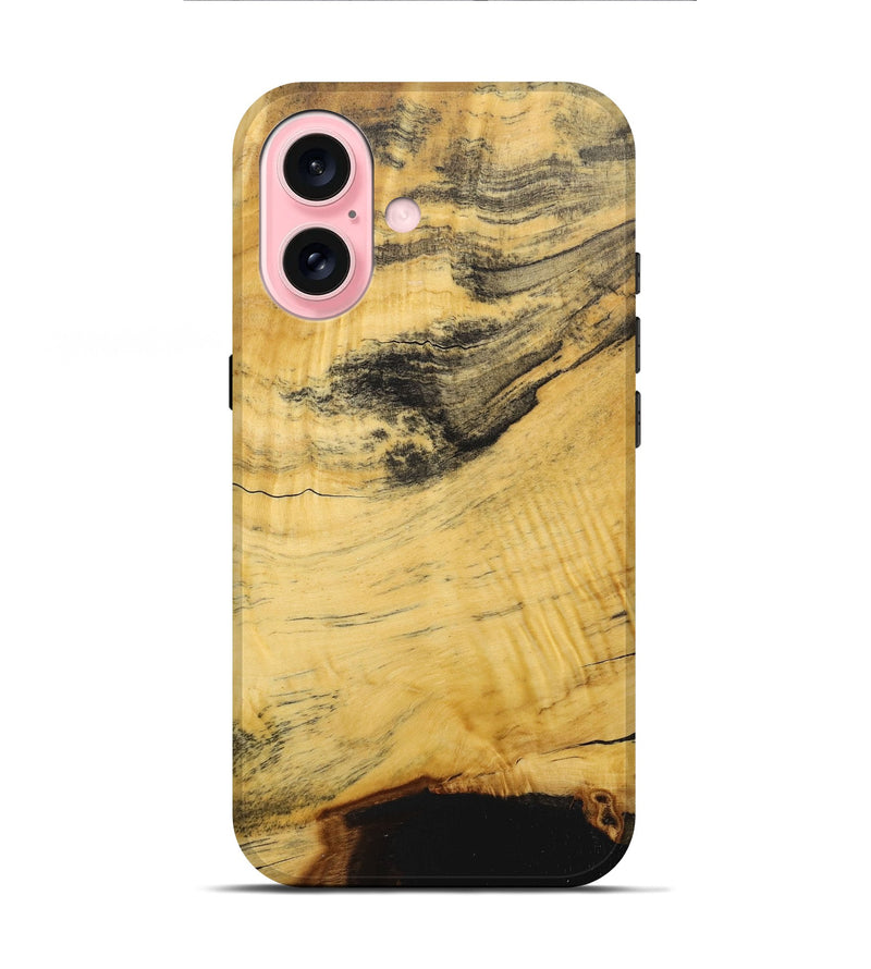 iPhone 16 Wood+Resin Live Edge Phone Case - Latasha (Wood Burl, 717235)