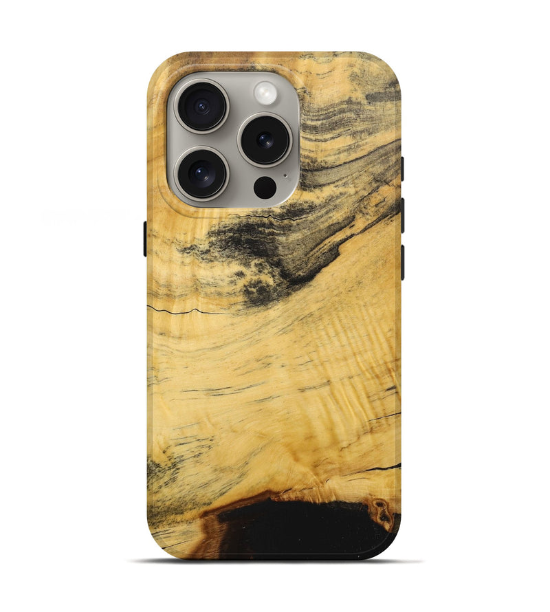 iPhone 16 Pro Wood+Resin Live Edge Phone Case - Latasha (Wood Burl, 717235)