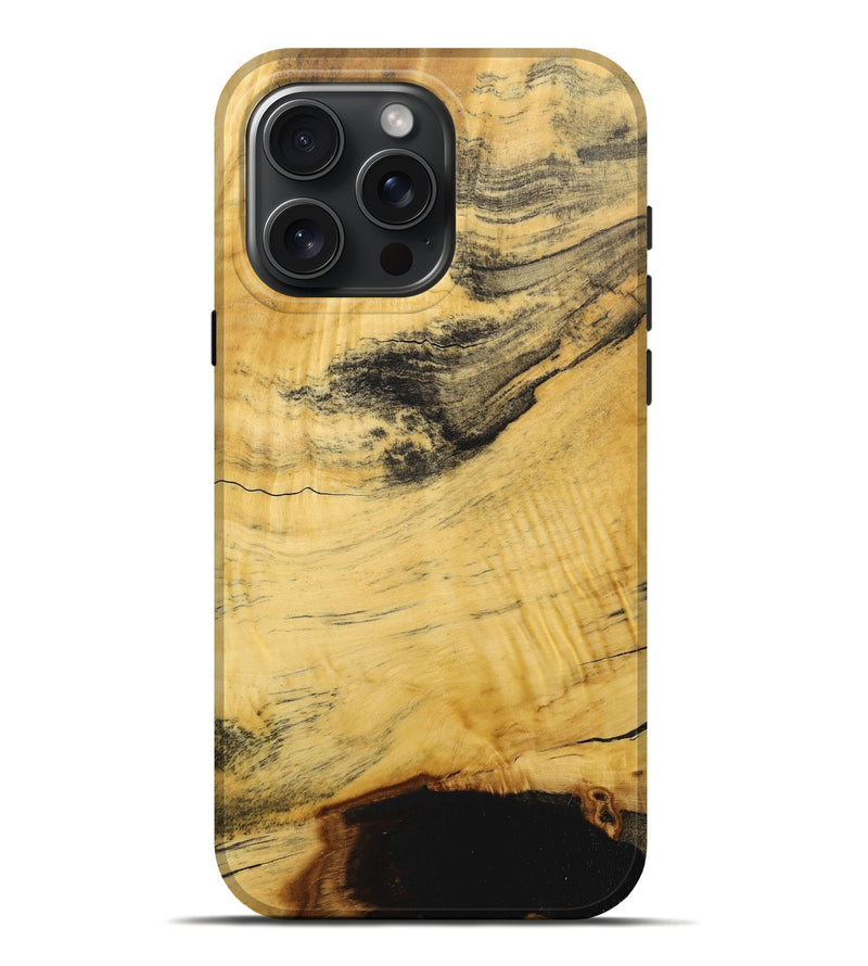 iPhone 16 Pro Max Wood+Resin Live Edge Phone Case - Latasha (Wood Burl, 717235)