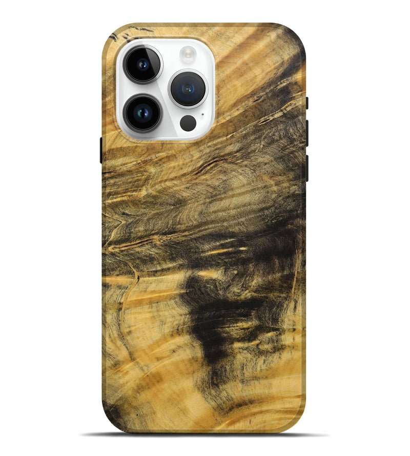 iPhone 15 Pro Max Wood+Resin Live Edge Phone Case - Jay (Wood Burl, 717236)