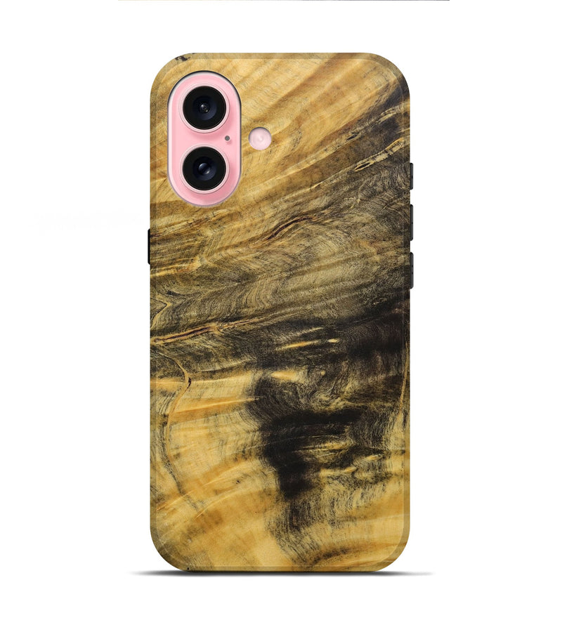 iPhone 16 Wood+Resin Live Edge Phone Case - Jay (Wood Burl, 717236)