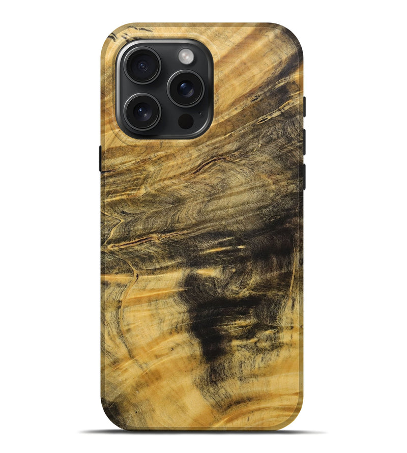 iPhone 16 Pro Max Wood+Resin Live Edge Phone Case - Jay (Wood Burl, 717236)