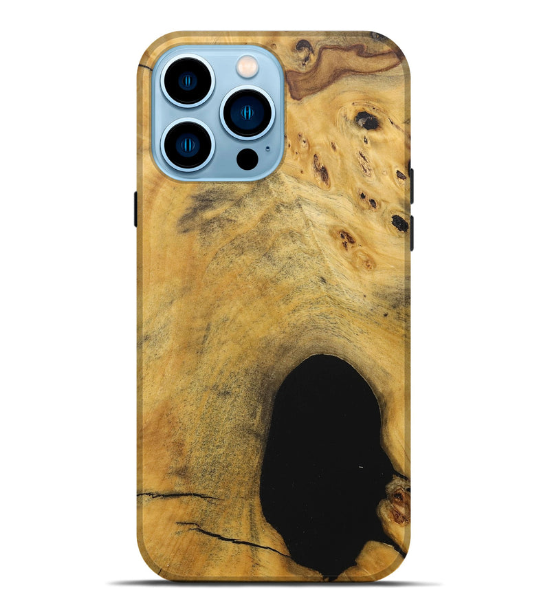 iPhone 14 Pro Max Wood+Resin Live Edge Phone Case - Karina (Wood Burl, 717240)