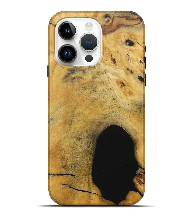 iPhone 15 Pro Max Wood+Resin Live Edge Phone Case - Karina (Wood Burl, 717240)