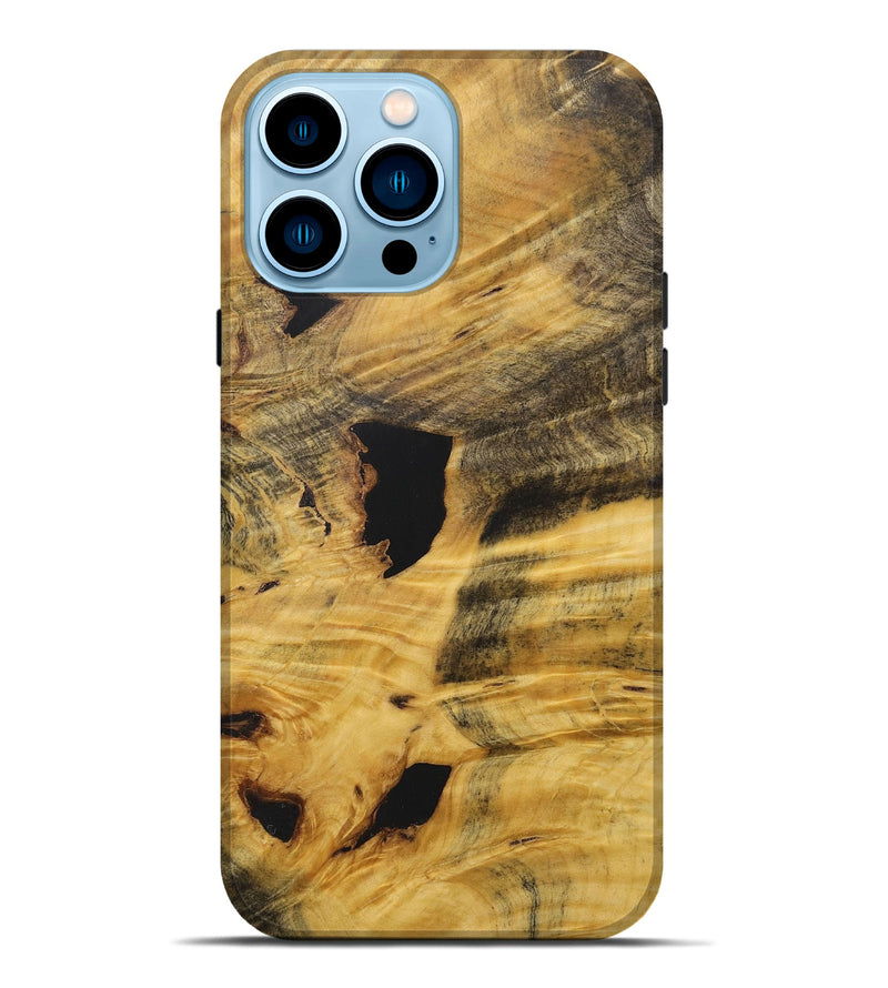 iPhone 14 Pro Max Wood+Resin Live Edge Phone Case - Ivy (Wood Burl, 717241)