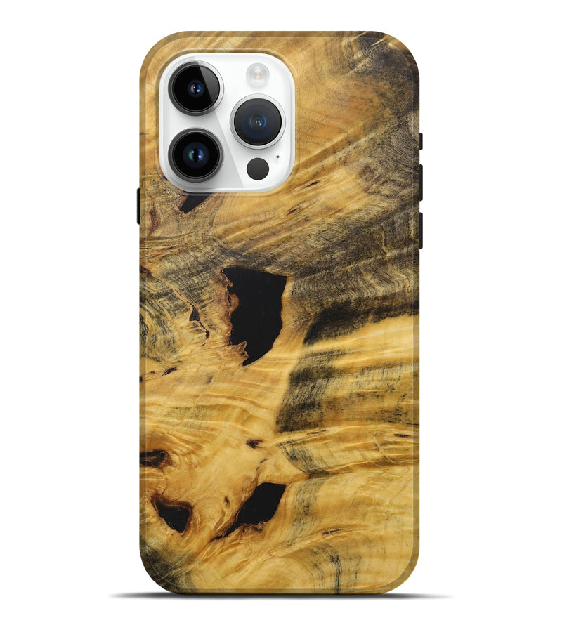 iPhone 15 Pro Max Wood+Resin Live Edge Phone Case - Ivy (Wood Burl, 717241)