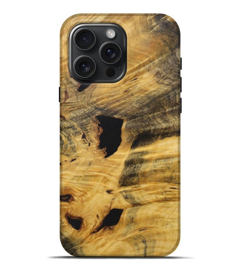 iPhone 16 Pro Max Wood+Resin Live Edge Phone Case - Ivy (Wood Burl, 717241)