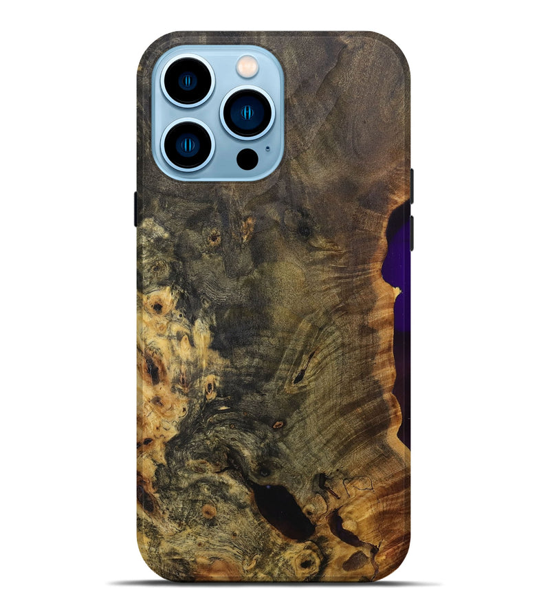 iPhone 14 Pro Max Wood+Resin Live Edge Phone Case - Chase (Wood Burl, 717243)