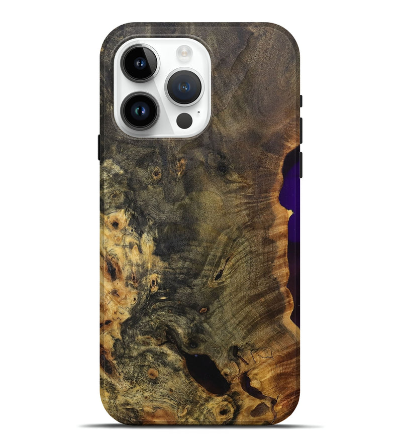 iPhone 15 Pro Max Wood+Resin Live Edge Phone Case - Chase (Wood Burl, 717243)